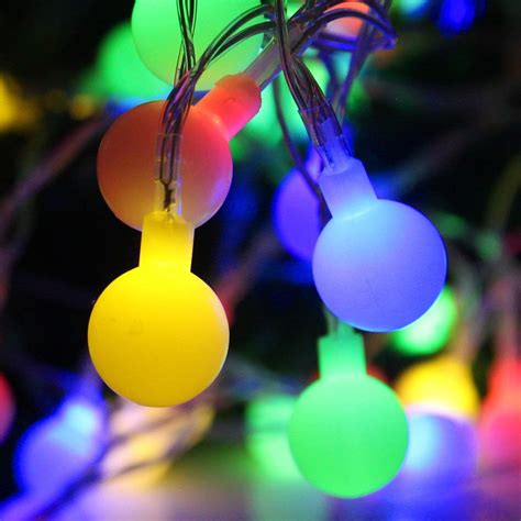 Bluefire 31ft 50 Led Globe String Lights Plug In With Remote Control Timer 8 Lighting Modes