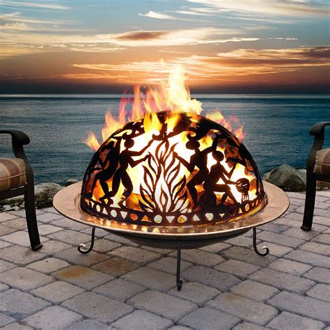 Full Moon Party Copper Fire Pit Set 777md