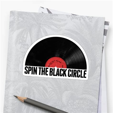 Spin The Black Circle Sticker By Newdamage Redbubble