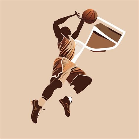 Premium Vector Basketball Dunk Vector Illustration