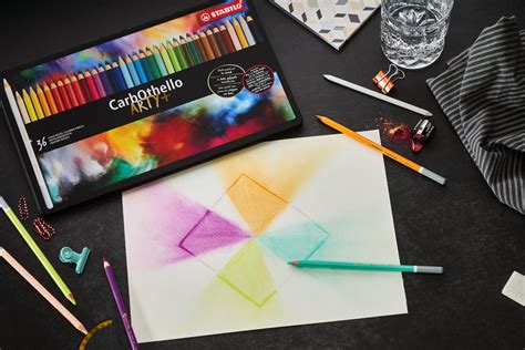 Chalk Pastel Pencil Stabilo Carbothello Metal Box With 60 Colors