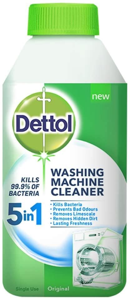 Start with a dry, empty washing machine. Dettol Washing Machine Cleaner 5 in 1 Original 250ml ...