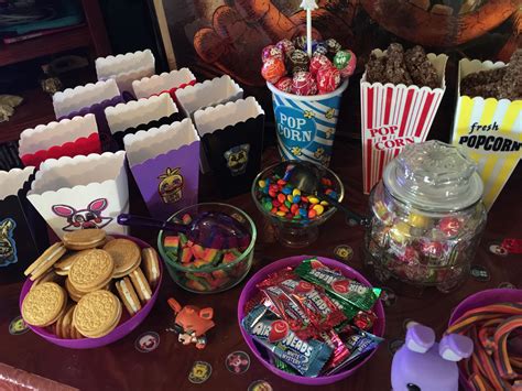 Five Nights At Freddy S Candy Table For My Daughter S Birthday Birthday Candy Table Birthday