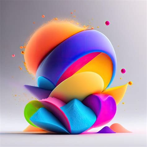 Premium Ai Image Image Of An Abstract Colorful Powder Splash