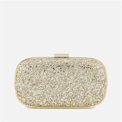 Anya Hindmarch Womens Marano Glitter Clutch Bag Gold