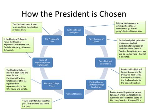 How The Presidential Election Works A Diagram With Descriptions