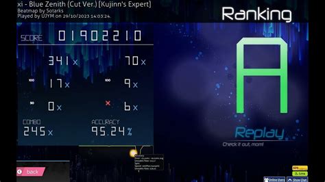 Xi Blue Zenith Cut Ver Osu Dialy Practice 10 Youtube