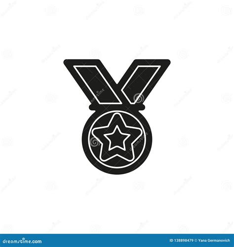 Win Medal Icon Golden Winner Prize Success Symbol First Place