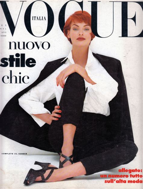 La Linda Evangelista Vogue Italia 1991 Linda Evangelista By Meisel
