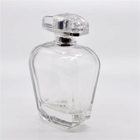 Beautiful 100ml Cube Transparent Empty Perfume Glass Bottle High