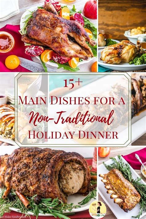 Most years, we would have the traditional christmas dinner with turkey, stuffing, mashed potatoes, etc. 15+ Main Dishes for a Non-Traditional Holiday Dinner | Traditional holiday dinner, Main dishes ...