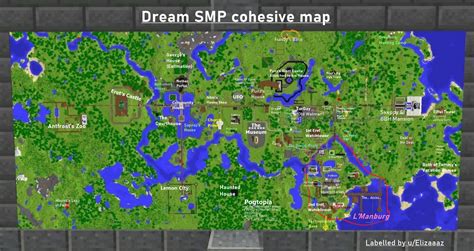 Updated Fully Labeled Map Of Dream Smp Followed Peoples Suggestions