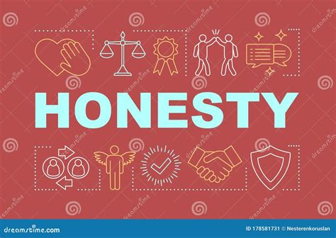 Honesty Word Concepts Banner Stock Vector Illustration Of Line