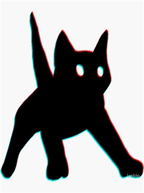 Cursed Black Cat Meme Sticker For Sale By Lurkiio Redbubble