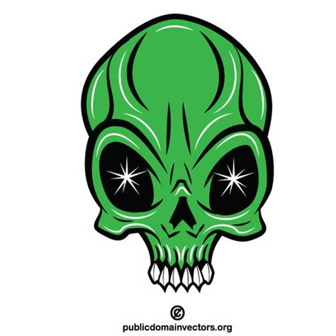Alien Skull Public Domain Vectors