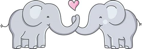 Best Elephants Holding Trunks Illustrations Royalty Free Vector