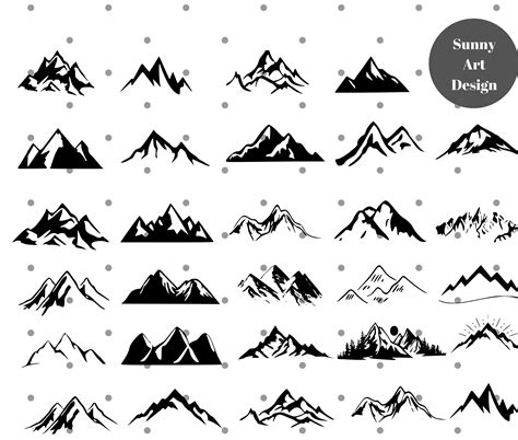 Mountains Svg Trees Svg Forest Svg Mountain Svg Bundle Outdoor Svg