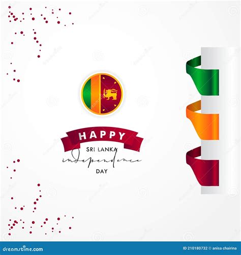 Happy Sri Lanka Independence Day Vector Design Template Background