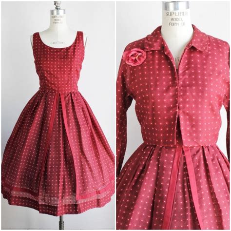 Vintage 1950s Dress With Jacket By Jonathan Logan Vintage 1950s