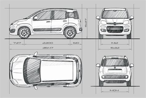 Fiat Panda 2013 Blueprint Download Free Blueprint For 3d Modeling