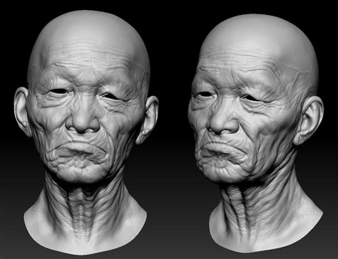 Asian Old Man Zbrushcentral