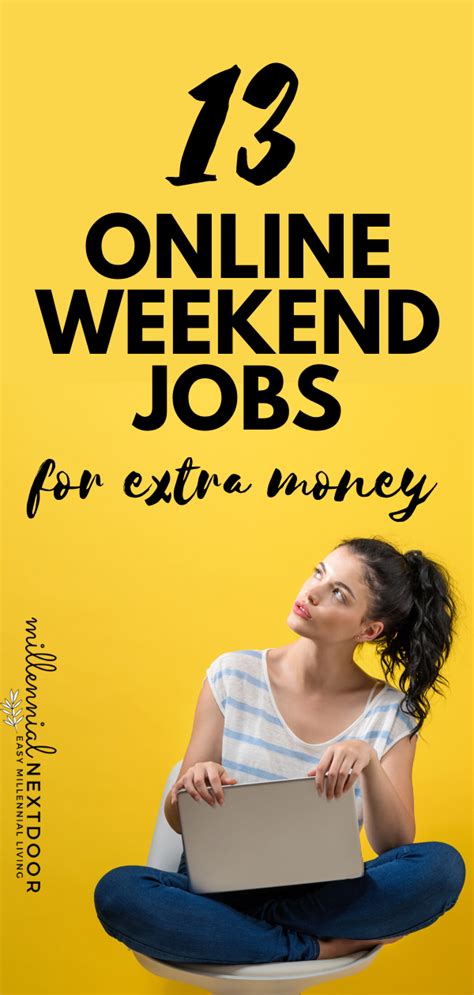 13 Online Weekend Jobs for Extra Money - Millennial Nextdoor in 2020 ...