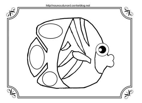 Poisson Coloriage Pour Gommettes Et En Couleur