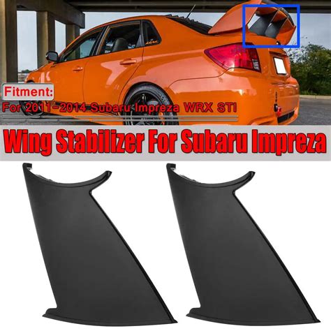 5pcs Car Rear Spoiler Wing Stabilizer Bumper Stand For Subaru Impreza