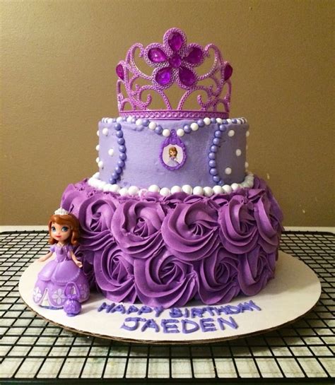 Boiled icing cake design 2020 #boiledicing #cake #design title: Sofia the first cake | Sofia the first birthday cake ...