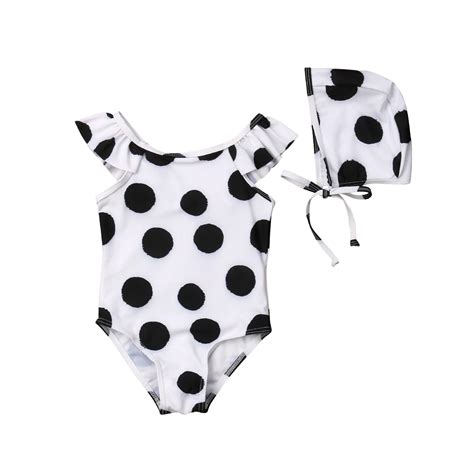 Newborn Kid Baby Girls Polka Dots Swimsuit Babies Dot Bikini Swimwear
