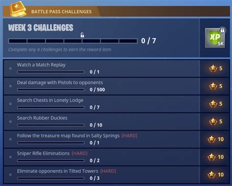 Fortnite Season 4 Week 3 Challenges Revealed And How