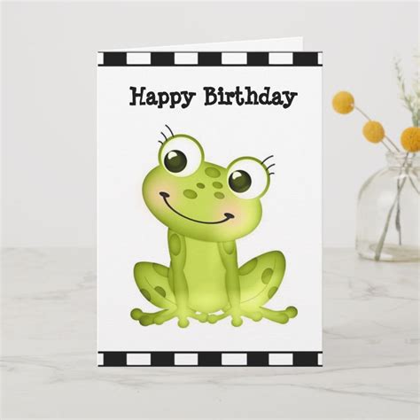 Green Tree Frog Custom Greeting Card In 2021 Custom Greeting Cards