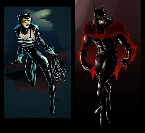 Batman And Catwoman Painted By Ponsho On Deviantart