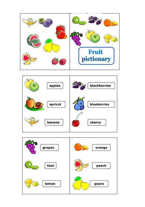 Fruit Pictionary 9th Grade Lesson