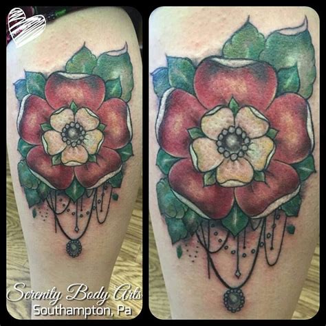 Tudor rose tattoo by @justinoliviertattoo. Tudor rose tattoo | Tattoos, Tudor rose tattoos, Rose tattoos