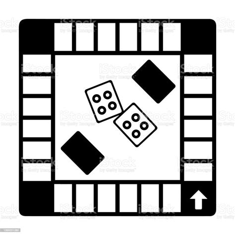 Board Game Dice Entertainment Game Monopoly Pastime Icon Stock