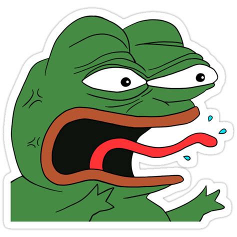 Reeee Pepe Stickers By Myshirtisgreen Redbubble