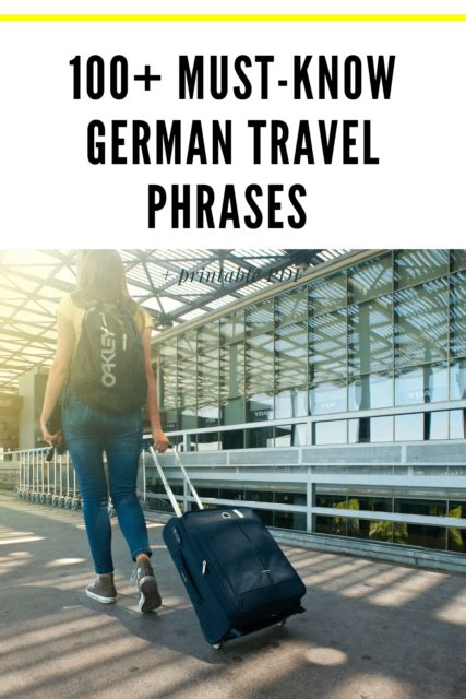 100 German Travel Phrases And Words To Know Before You Visit Germany