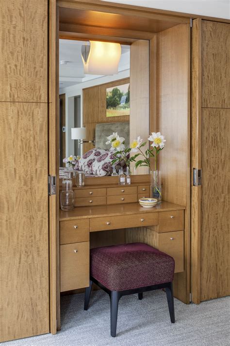 Custom Dressing Table In Stained Anigre By Huth Architects Bedroom