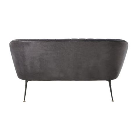 Lo schienale è un elemento decisivo nella scelta del proprio divano a due posti. Divanetto 2 posti grigio in velluto Arielle | Maisons du Monde
