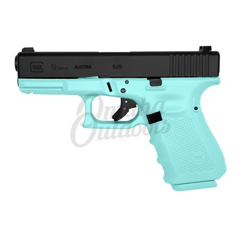 Glock 19 Gen 4 Vera Blue Pistol 10 Rd 9mm Flat Black Slide Pg1950201