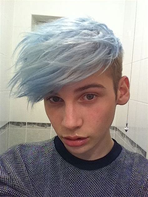 Pastel Blue Hair Undercut Hair Style Blue Black Hair Dye Pastel