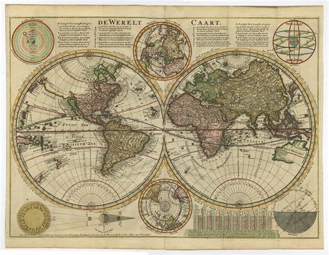 Antique World Map By Danckerts 1710