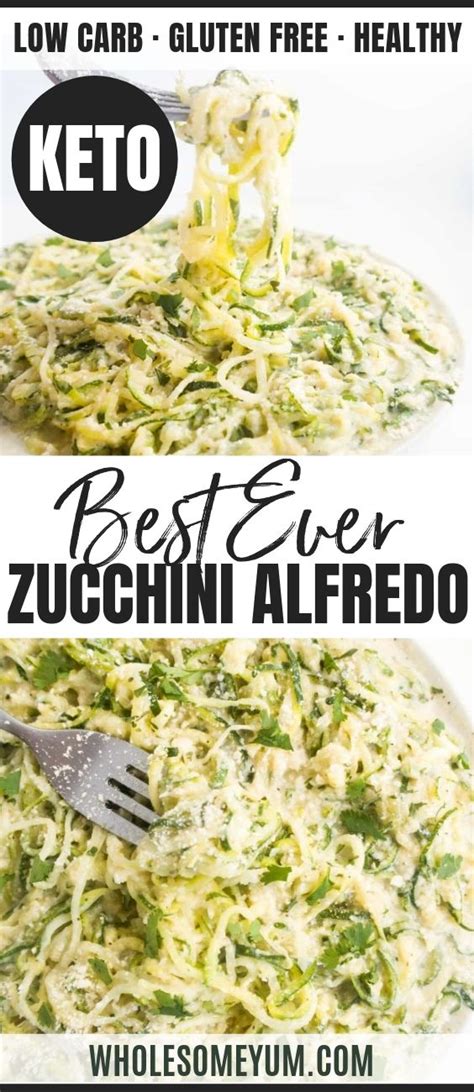 Make sure to follow the directions in the recipe, as i show you how i make these konjac noodles taste less like seaweed, and more like actual. Zucchini Alfredo Recipe (Keto Zoodles Alfredo) - Keto ...