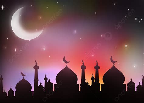 Background Bintang Latar Belakang Masjid Ramadhan Islam Bulan Sabit