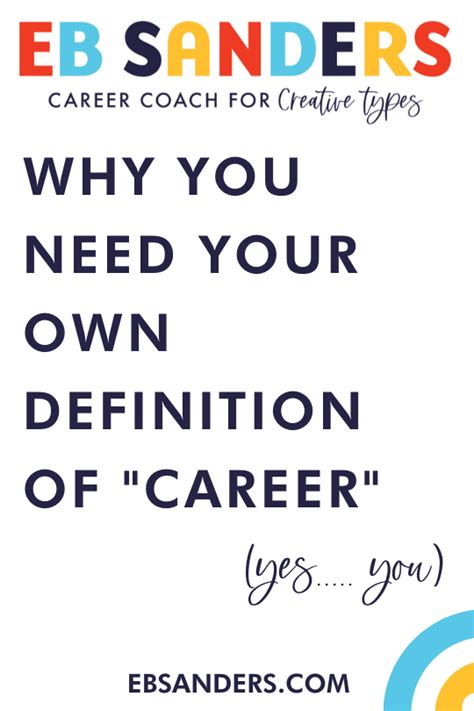 Eb Sanders — Why You Need Your Own Definition Of Career