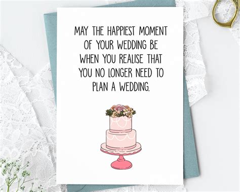 Sarcastic Wedding Card Funny Wedding Congratulations Card Etsy
