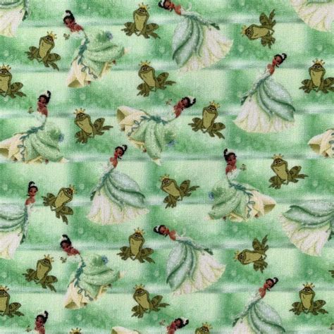 Princess And The Frog Polycotton Fabric Etsy