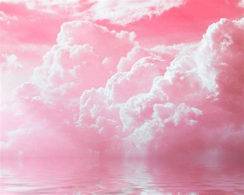 Aesthetic Pink Clouds Laptop Wallpaper