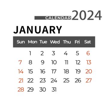 January Calendar Design Template Vector January January